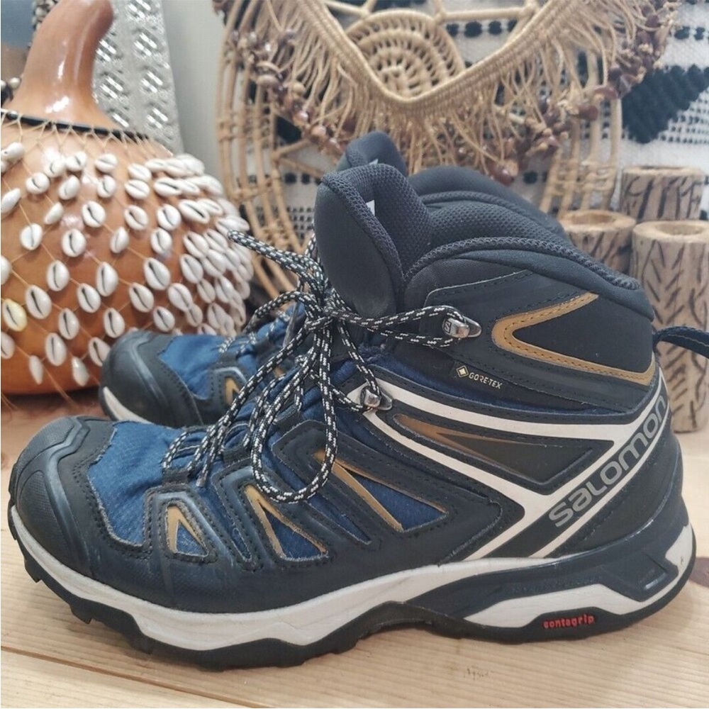 Salomon Men’s 8.5/42 X Ultra 3 Mid GTX Waterproof Hiking Boots Gore-tex Lace Up